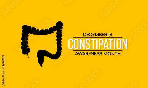Vector illustration on the theme of Constipation awareness month (IBS) observed each year during December.