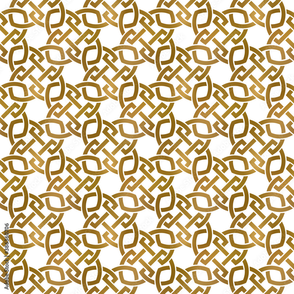 Traditional repeatable background of golden twisted strips. Swatch of gold plexus of bands. Vintage seamless pattern. Traditional repeatable background of golden twisted strips. Swatch of gold plexus of bands. Vintage seamless pattern.