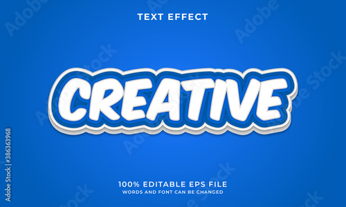 Blue Creative Text Style Effect