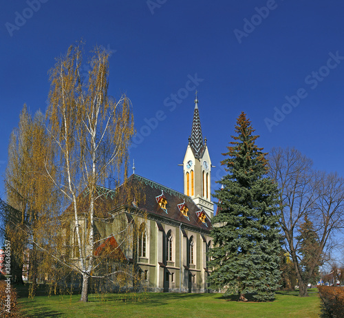 Evangelical Church in Krnov. The church was built between 1901 and 1903 in a Neo-Gothic style. Moravia, Czech Republic photo