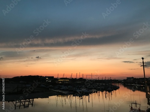 sunset over the river, Littlehampton