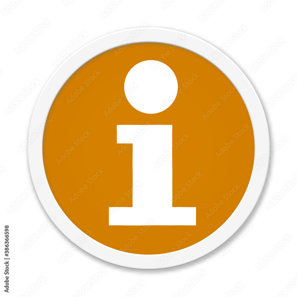 Orange roter Button zeigt Information Orange roter Button zeigt Information