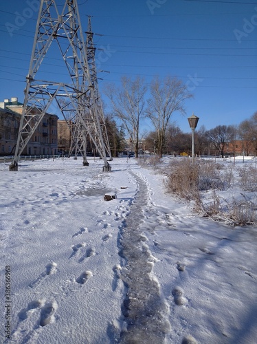 landscape with snow