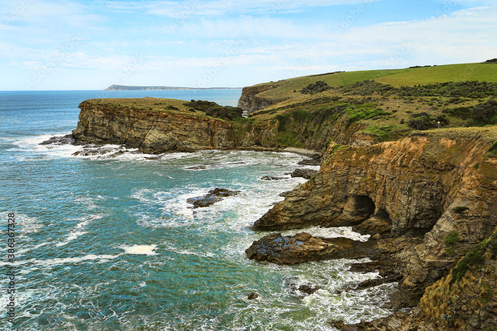 Rugged coastline near Kilcunda in Victoria, Australia.