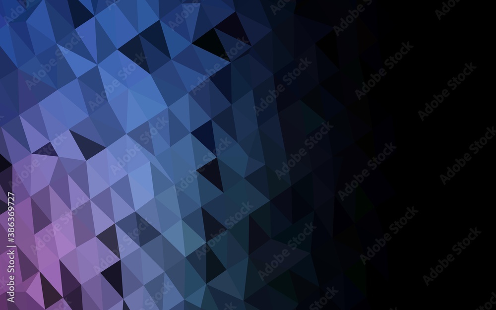 Obraz premium Dark BLUE vector blurry triangle template.