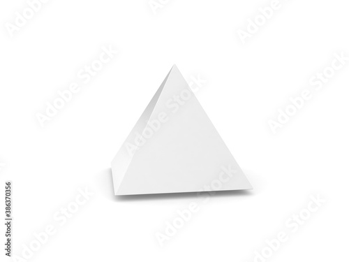 3d pyramid on white background