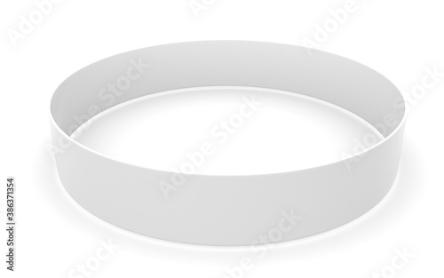 3d abstract ring on white background