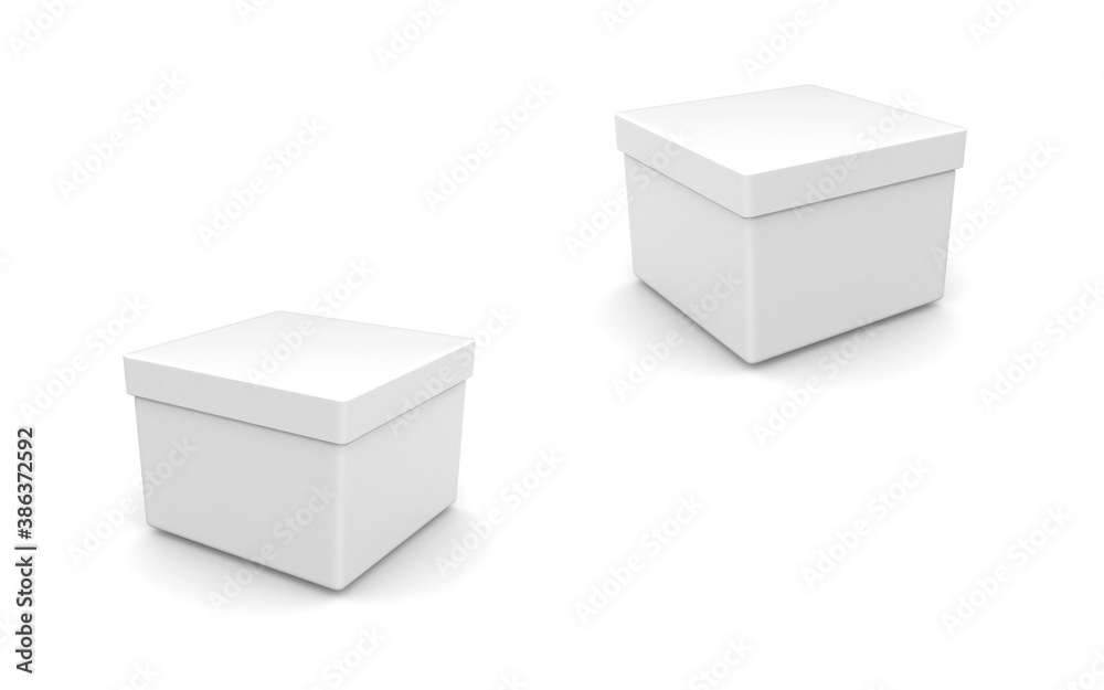 Fototapeta premium 3d box in white background
