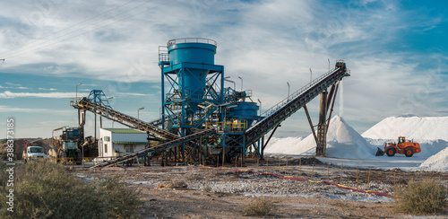 industrial structure of the salt factory in als marismas del rio odiel, Huelva photo
