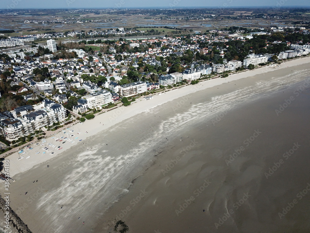 The city of la Baule view from the sky.