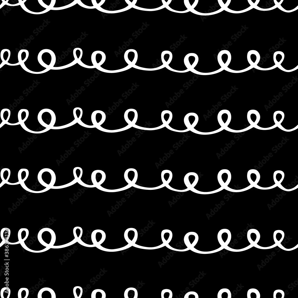 Obraz premium Abstract Dark Scribble Seamless Pattern-01