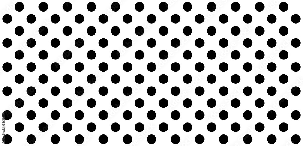 Black and white polka dot pattern. polka dot wave vector Black and white polka dot pattern. polka dot wave vector