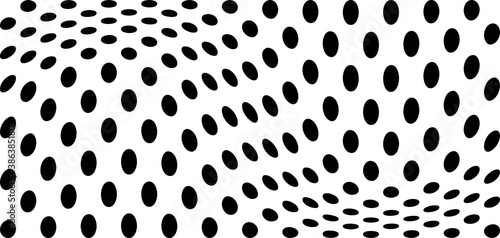 Black and white polka dot pattern. polka dot wave vector