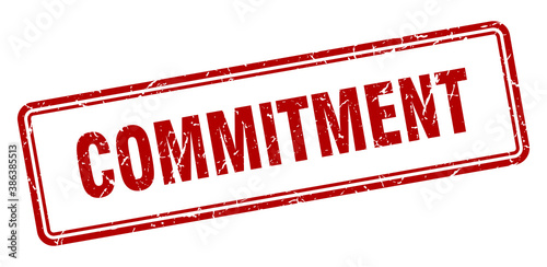 commitment stamp. square grunge sign on white background