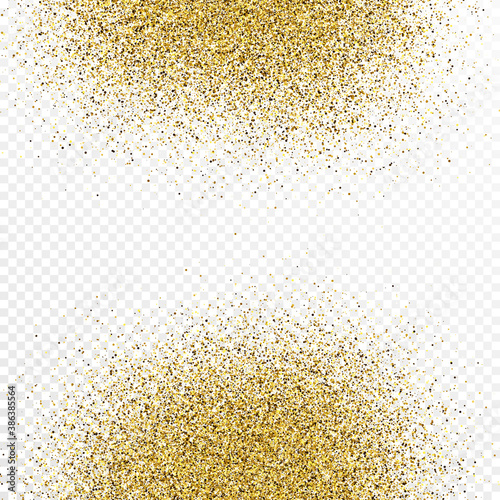 Gold glitter celebratory confetti background
