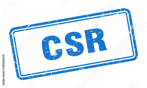 csr stamp. square grunge sign on white background