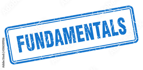 fundamentals stamp. square grunge sign on white background