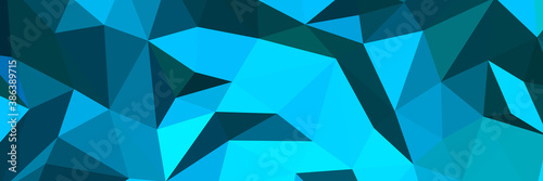 Deep sky blue abstract background. Geometric vector illustration. Colorful 3D wallpaper.