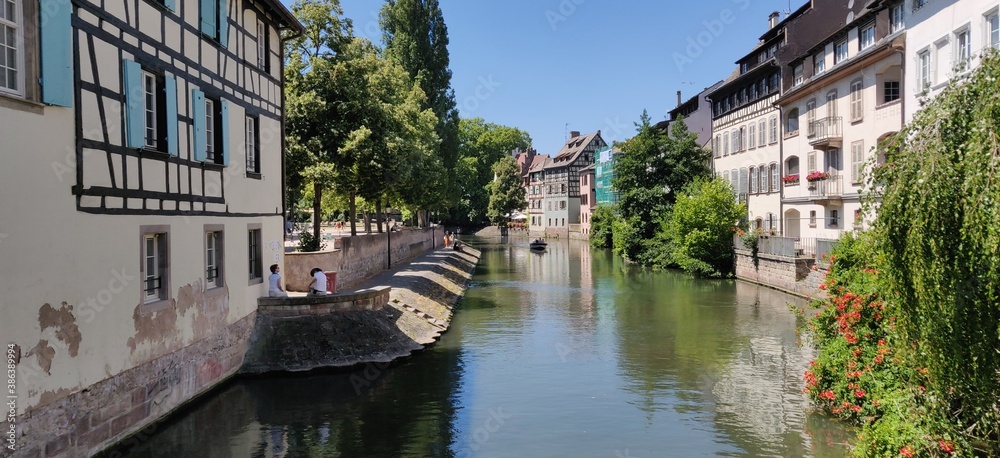 Magnifique ville de Strasbourg, capitale Européenne dans l'Est de la France dans la région Grand-Est.