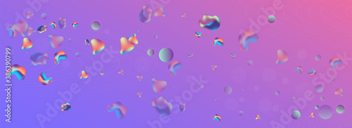Holographic Blob Art Vector Panoramic Blue  © Natallia