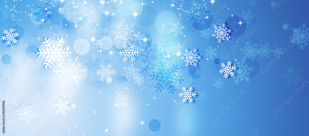 xmas snow blue banner