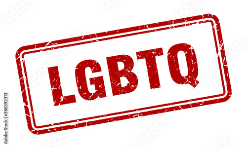 lgbtq stamp. square grunge sign on white background
