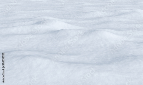 White snow field with bumps background.