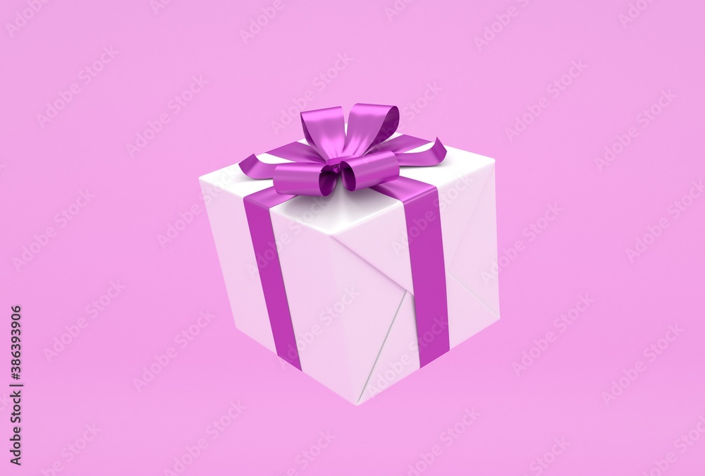 Minimal element for Christmas and New year concept. pink gift box and pink background 3d rendering. Minimal element for Christmas and New year concept. pink gift box and pink background 3d rendering.