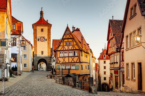 Historische Altstadt in rothenburg ob der Tauber