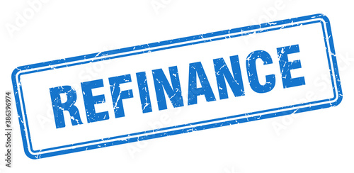 refinance stamp. square grunge sign on white background