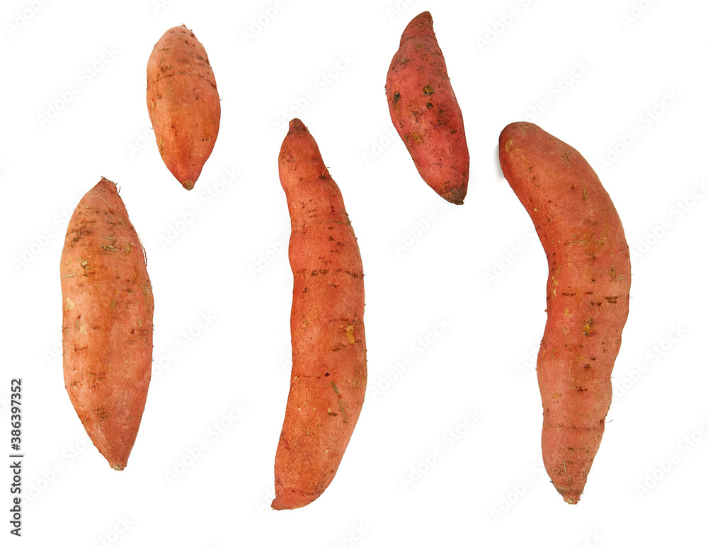 sweet potato isolated on white background