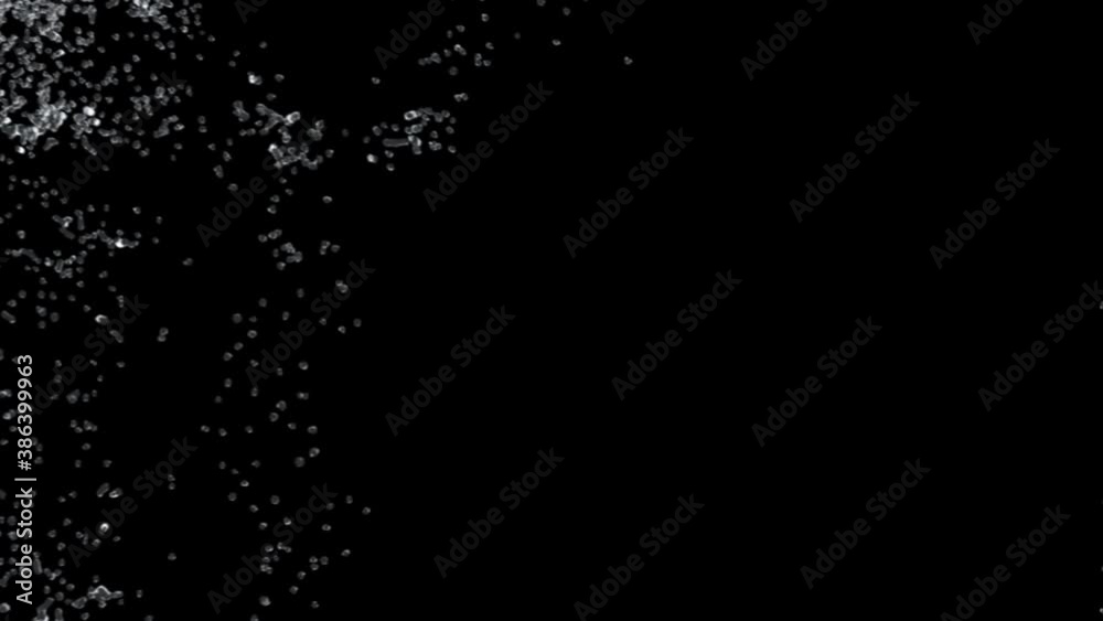 Water Splash Transition on black background Water Splash Transition on black background