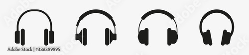 Set of headphones vector illustration