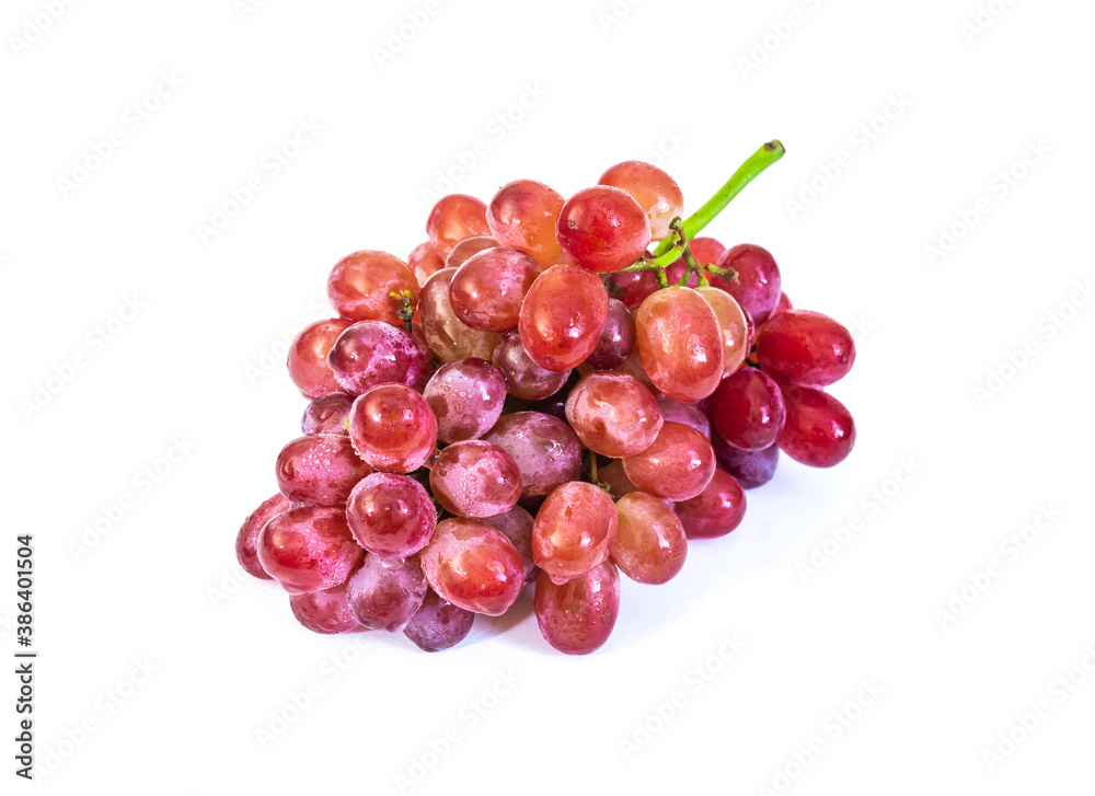 Red grape fruit isolated white background Red grape fruit isolated white background