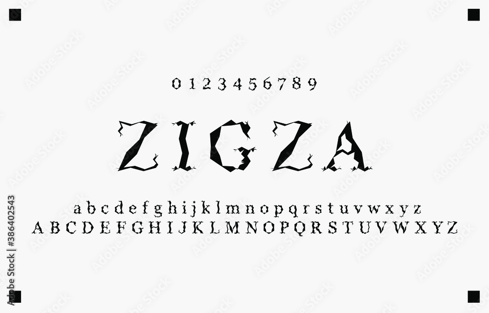 Abstract alphabet letters font and number. Classic Lettering Monochrome Design. Typography fonts regular uppercase and lowercase. Vector illustration eps10