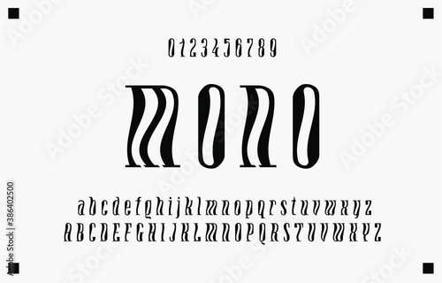 Abstract alphabet letters font and number. Classic Lettering Monochrome Design. Typography fonts regular uppercase and lowercase. Vector illustration eps10