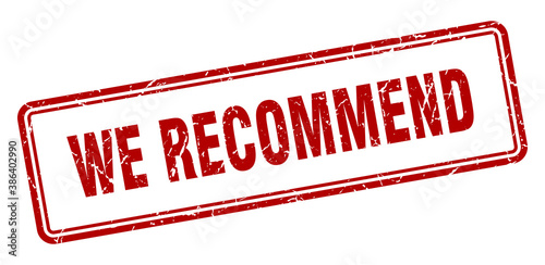 we recommend stamp. square grunge sign on white background