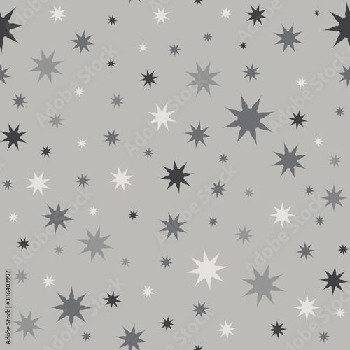 Christmas seamless pattern with snowflakes. Vector illustration for winter holidays.