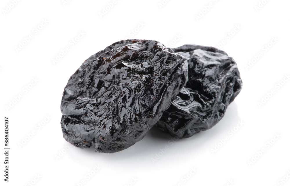 Obraz premium Dry plums isolated on white background