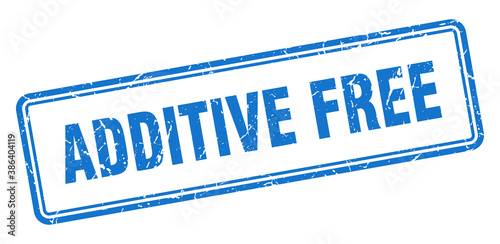 additive free stamp. square grunge sign on white background