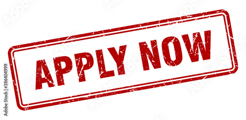 apply now stamp. square grunge sign on white background