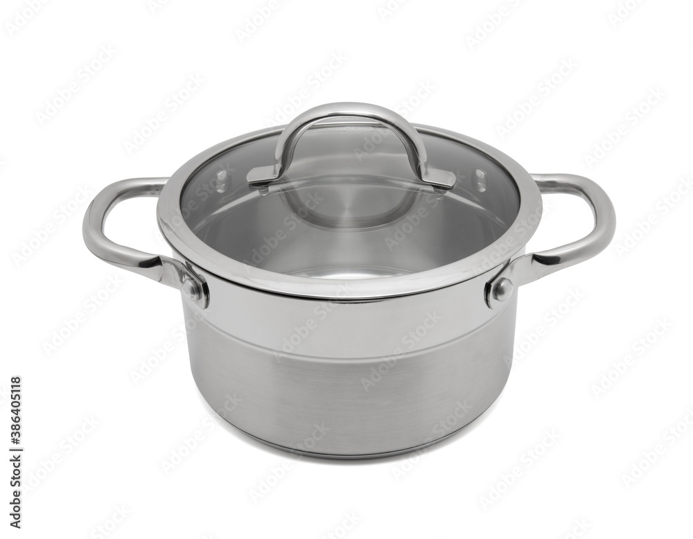 stainless pan isolated on white background stainless pan isolated on white background