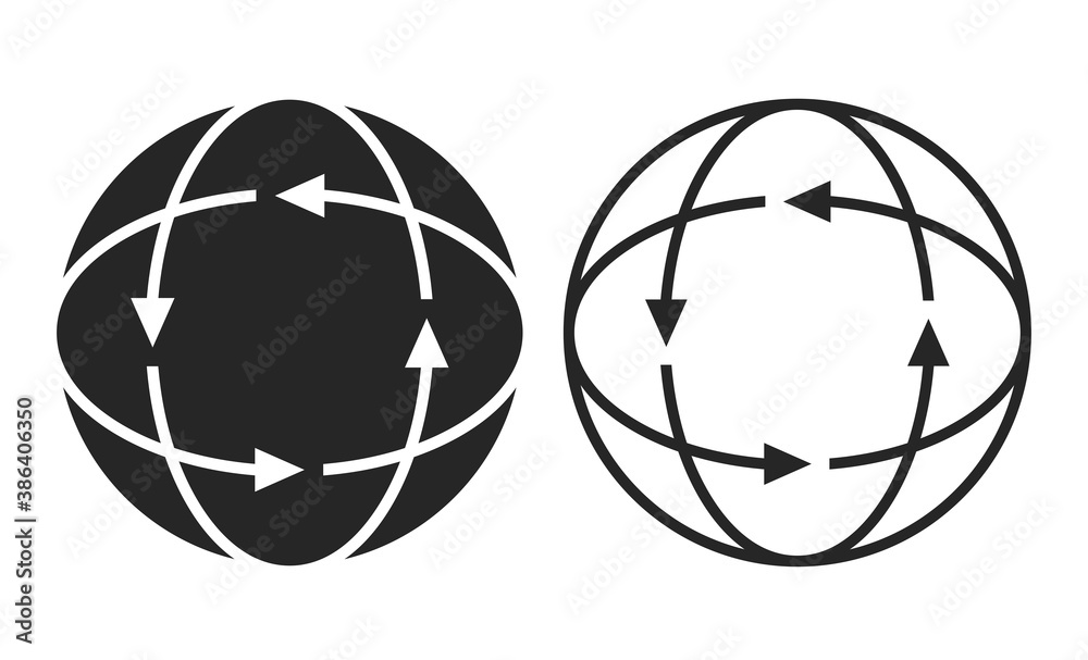 Rotation 360 degree vector icon Rotation 360 degree vector icon