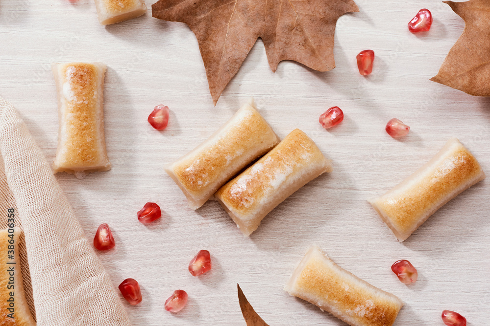 huesos de santo, typical confection of Spain huesos de santo, typical confection of Spain