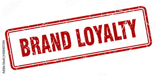 brand loyalty stamp. square grunge sign on white background