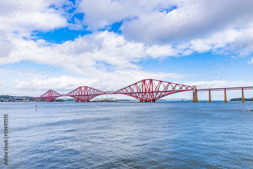 Forth Bridge, a cantilever railway bridge across the Firth of Forth in the east of Scotland, a UNESCO World Heritage site.