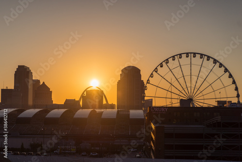 St. Louis Missouri, Sunrise, Ferris Wheel