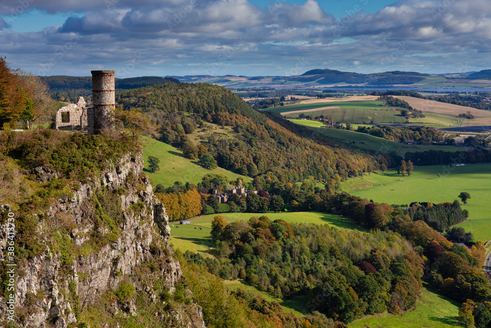 views from Kinnoull hill, perthshire, scotland.