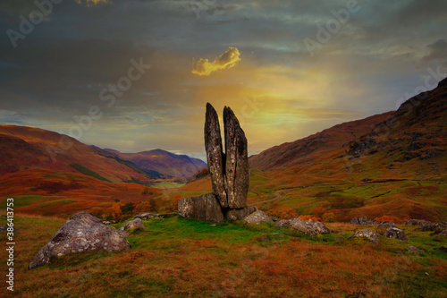 Praying hands of Mary, Glen Lyon, Perthshire, Scotland.