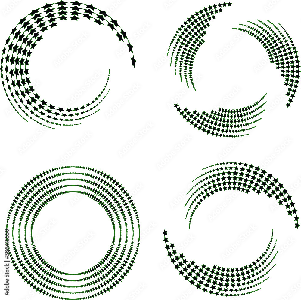 Lines in Circle Form . Spiral Vector Illustration .Technology round Logo . Design element . Abstract Geometric shape .